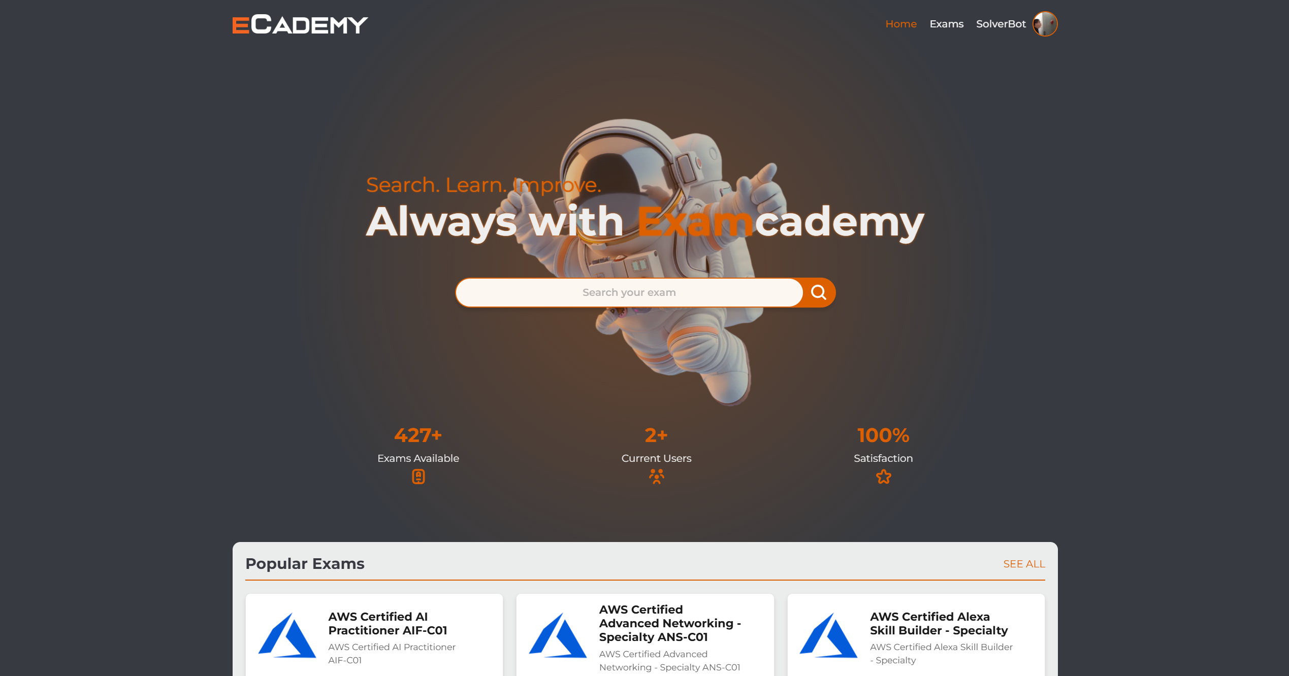 Examcademy – developed by Gregor Kornav